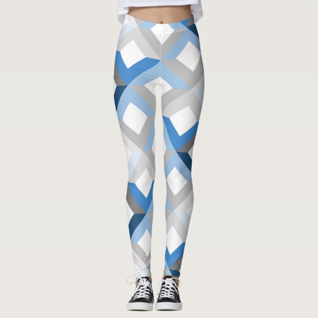 leggings à chevrons bleus (Devant)