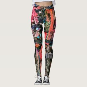 leggings à CHOW NOIR - Voir avant et arrière