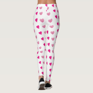 Leggings à coeur blanc