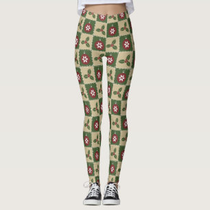Leggings à courtepointes de Noël