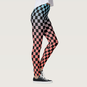 Leggings à damiers Legs de dégradé