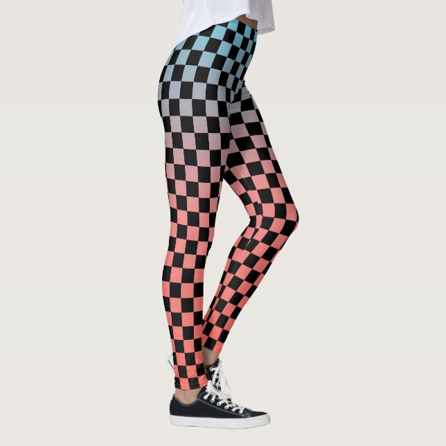 Leggings à damiers Legs de dégradé (Droite)