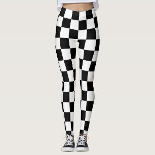 Leggings À damiers noir