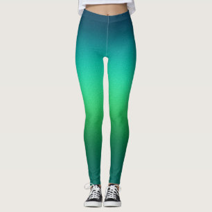 Leggings à dégradé de vert à sarcelle Ombre Yog at