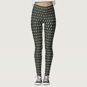 Leggings à fleurs multicolores stylés