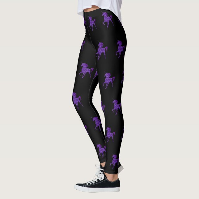 Leggings à licorne violet (Gauche)