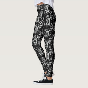 Leggings à motif de squelette effrayant d'Hallowee