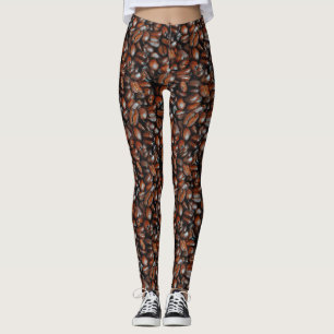 Leggings à motif grains de café