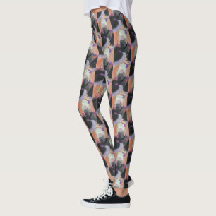 Leggings à motif répétitif de sorcière à l'aquarel