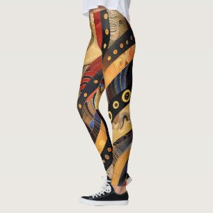 Leggings à motif tribal africain