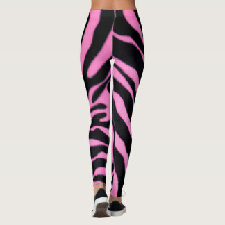 Leggings à motif zèbre rose – Impression animale a