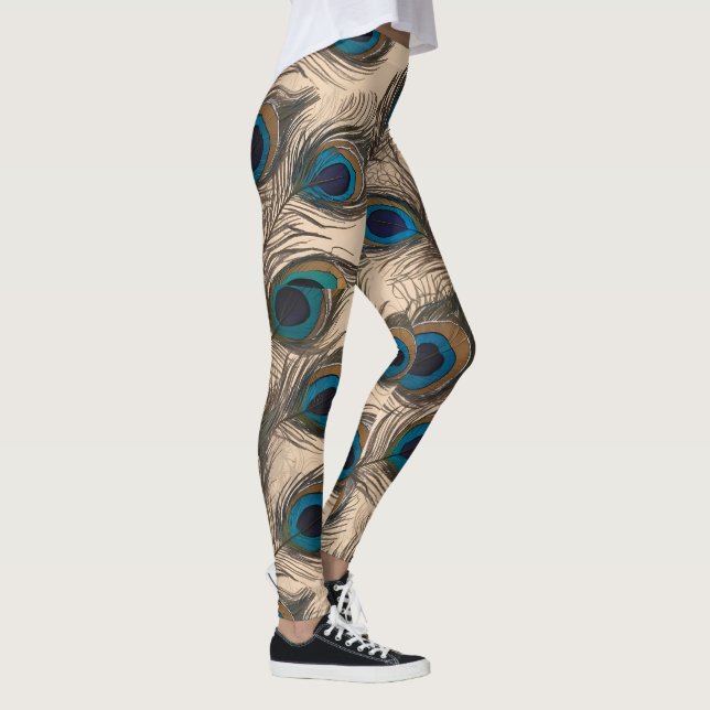 Leggings à plumes de paon (Droite)