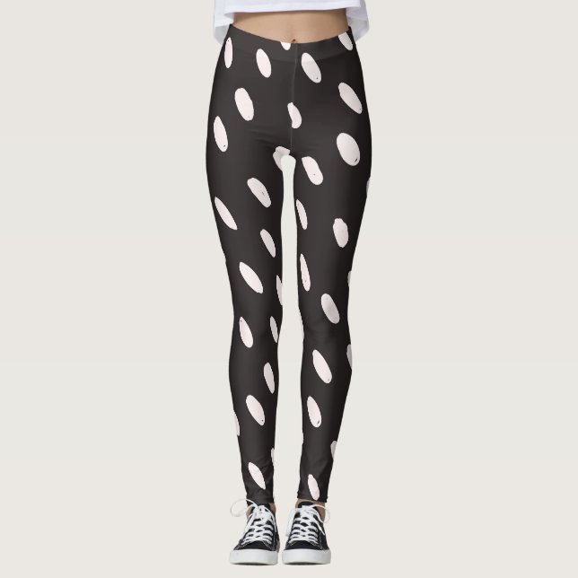 Leggings à pointes rétro Polka - Haut taille et st (Devant)