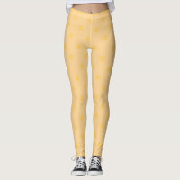 Leggings à points de polka jaunes