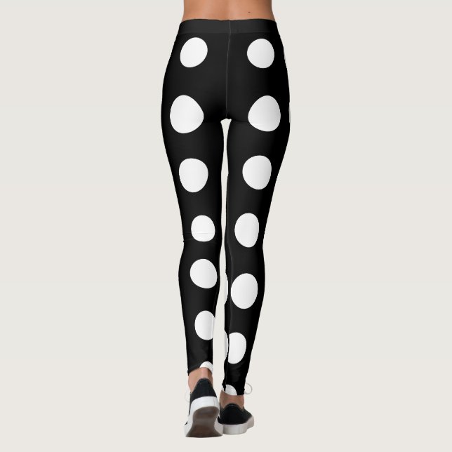 Leggings à points noirs et blancs (Dos)