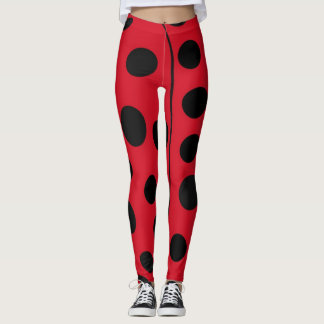 Leggings à points rouges et noirs de Ladybug