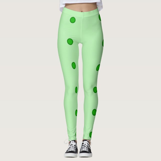 Leggings à points verts (Devant)