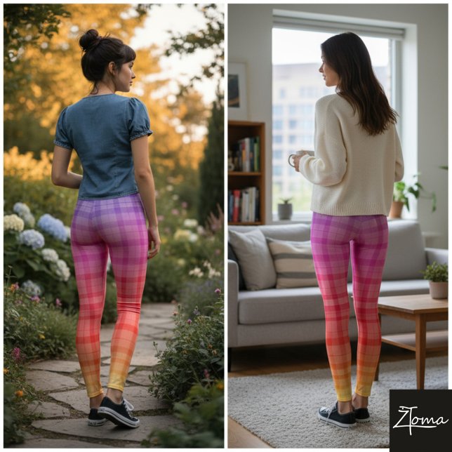 Leggings à rayures arc-en-ciel (Créateur téléchargé)