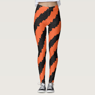 leggings à rayures d'halloween