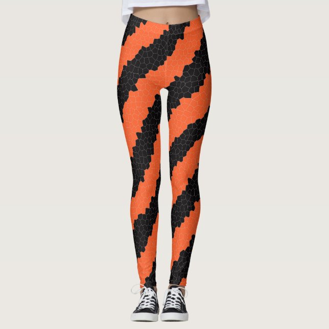 leggings à rayures d'halloween (Devant)