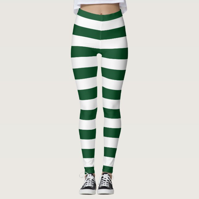 Leggings à rayures vertes (Devant)