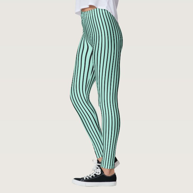 Leggings à rayures vertes et noires (Gauche)