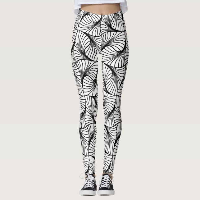 leggings à rotation géométrique (Devant)