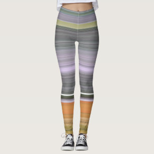 Leggings Abstract #1: Yellow and grey