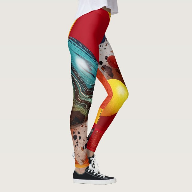 Leggings Abstract geometric colorful composition  (Droite)