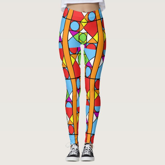 Leggings Abstraction #1 de guêtres (Devant)