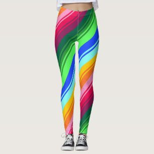 Leggings abstraction motif folklorique