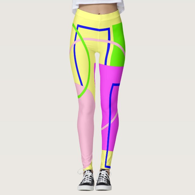 Leggings Abstrait Art moderne pattes lumineuses (Devant)