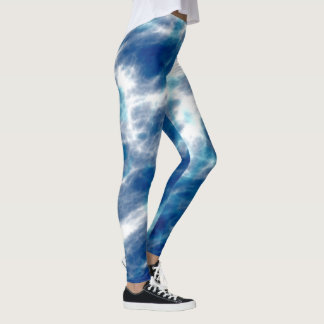 Leggings Abstrait bleu et blanc