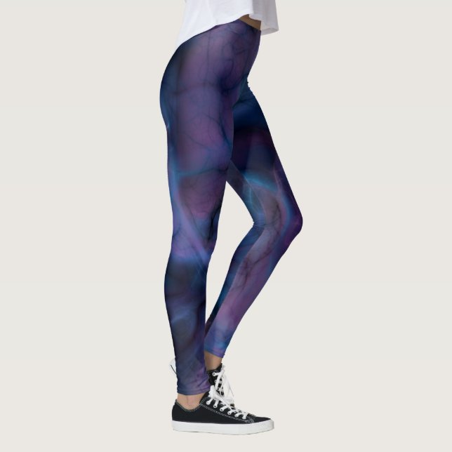 Leggings Abstrait bleu et violet (Droite)