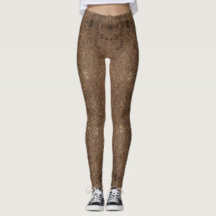 Leggings Abstrait brun brun brun brun belle échantillons