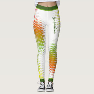 Leggings Abstrait dans les couleurs caribéennes avec nom su