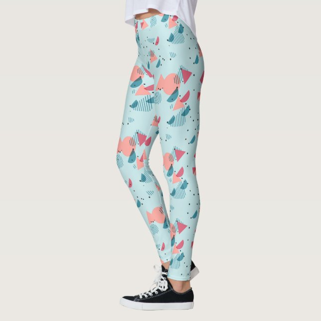 Leggings Abstrait d'art moderne Hip Motif Géométrique les a (Gauche)