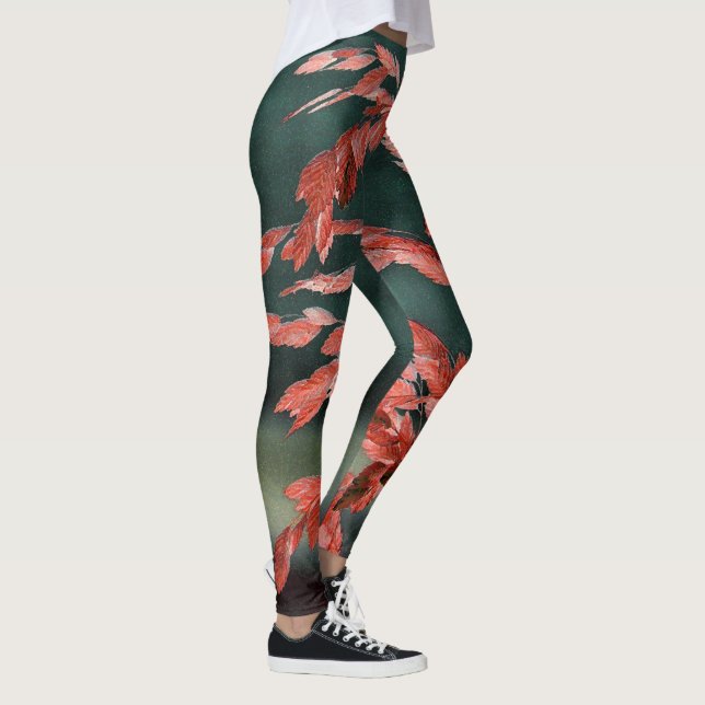 Leggings Abstrait d'avoine marine (Droite)