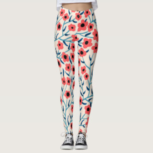 Leggings Abstrait floral : Motif Vintage florissant.