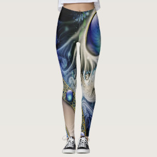 Leggings Abstrait fractal bleu