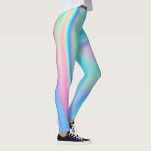 Leggings Abstrait holographique arc-en-ciel