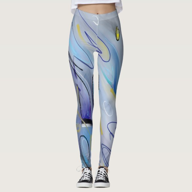 Leggings Abstrait pourpre (Devant)