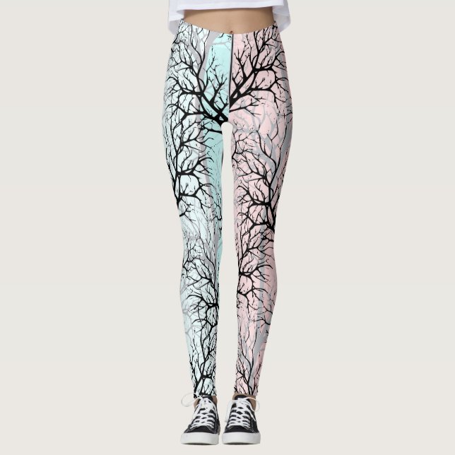 Leggings Abstraits, arbres (Devant)