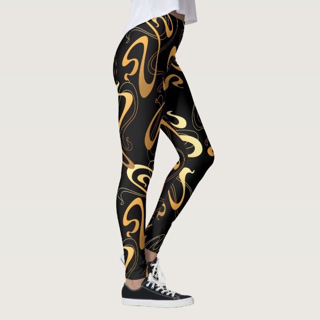 Leggings Abstraits aux couleurs foncées (Droite)