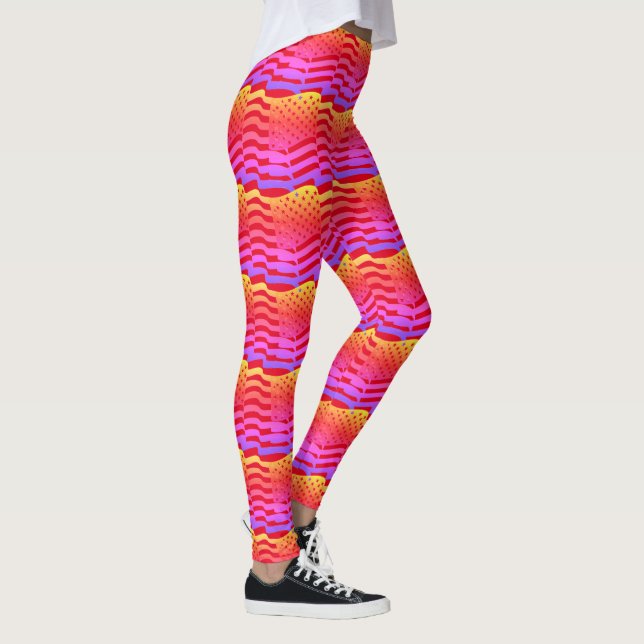 Leggings Abstraits de la Dame de Yoga (Droite)