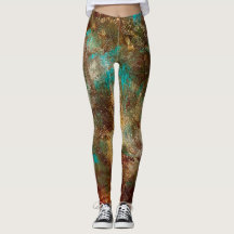 Leggings Abstraits en cuivre