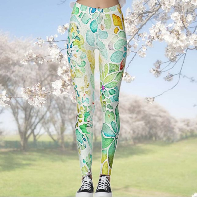 Leggings Abstraits floraux (Créateur téléchargé)