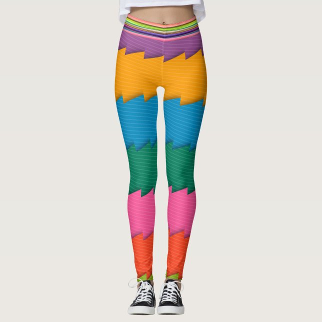 Leggings Abstraits multicolores (Devant)