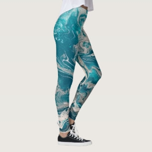 Leggings Abstraits turquoise