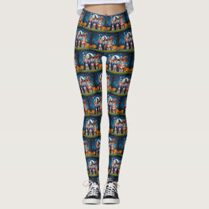 Leggings Abyssinian Chats Citrouille Halloween Funny